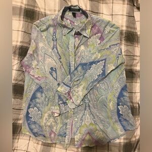 Lauren Ralph Lauren Women’s Long Sleeve Button-Up Shirt – Size Large